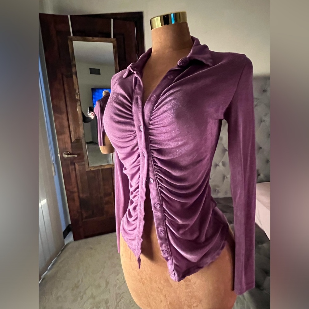 Fashion nova purple long sleeve top